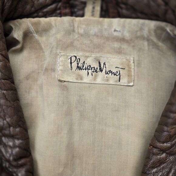 Vintage Leather Flight Bomber Jacket Lafayette Escadrille Squadron Sz 38 XL - Picture 8 of 16